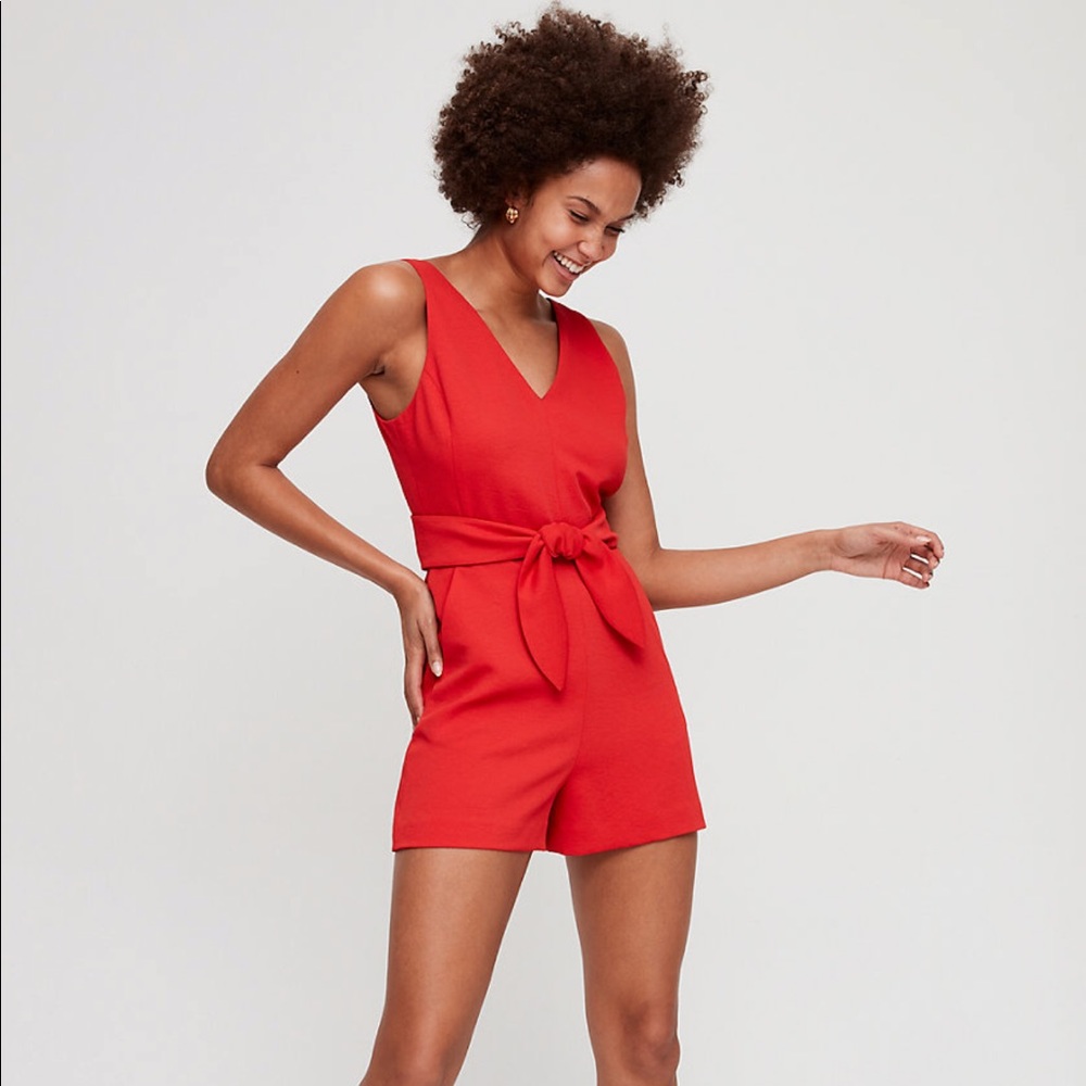 Wilfred/Aritzia Ecoulement red romper
